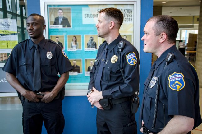 3 Security Guards Standing