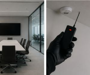 Paladin Risk uses specialized detection equipment to detect hidden cameras and recording devices.